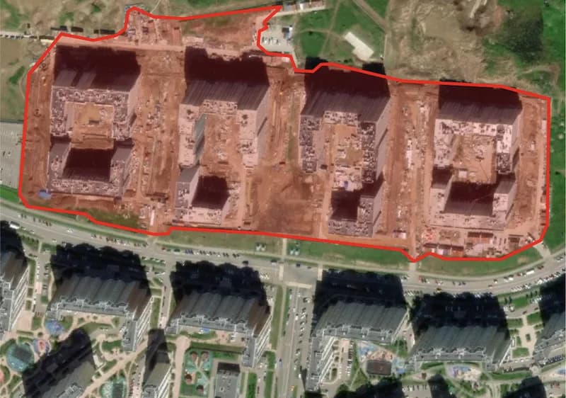 Apply construction detection to identify the recent changes in the urban environment