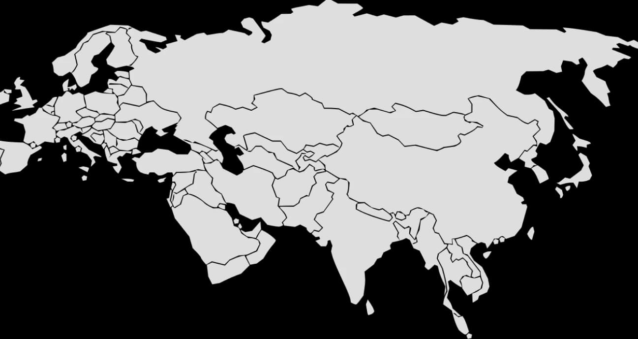 Team locations map